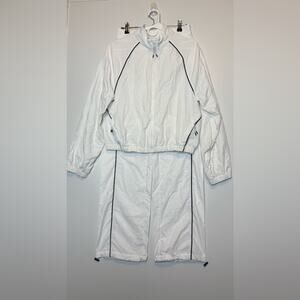 BANDIER women's contrast run pants & Jacket (Set) in white